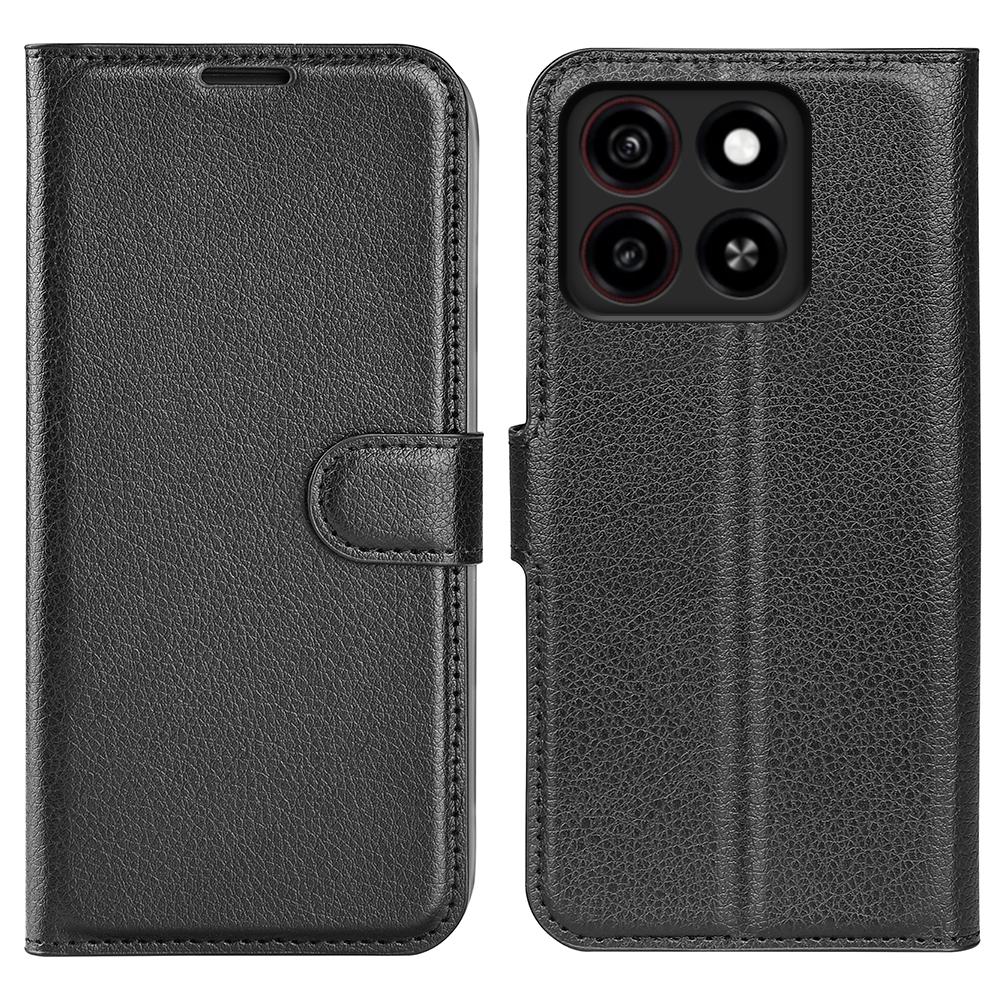 For ZTE Blade A35 Case Litchi Texture Shockproof Leather Wallet Phone Cover