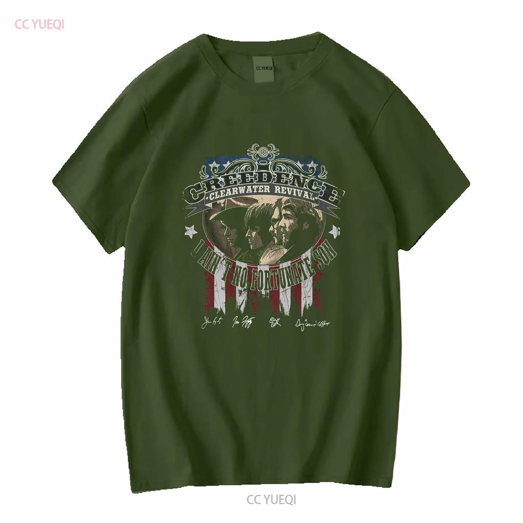 Rare CREEDENCE CLEARWATER REVIVAL Signature S To 5XL T Shirt Vintage Washed Stylish Homme Designer Clothes Graphic Comfortable
