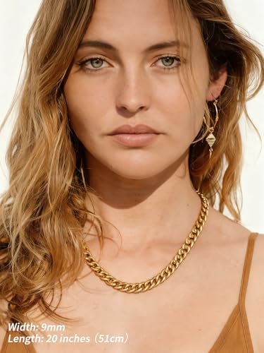 FindChic Miami Cuban Link Chain Stainless Steel 6/9mm Width 45-76cm Necklace