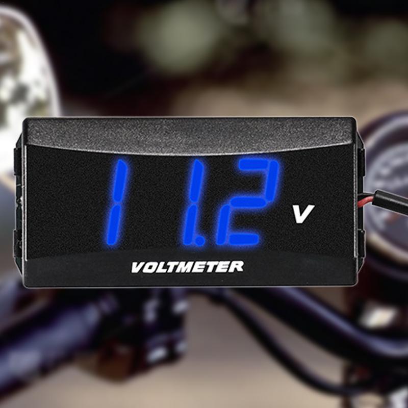 Automatic Volt Meter Multipurpose LED Display Voltmeter 12V Battery Meter Weather-Resistant Digital Voltmeter Gauge Voltage