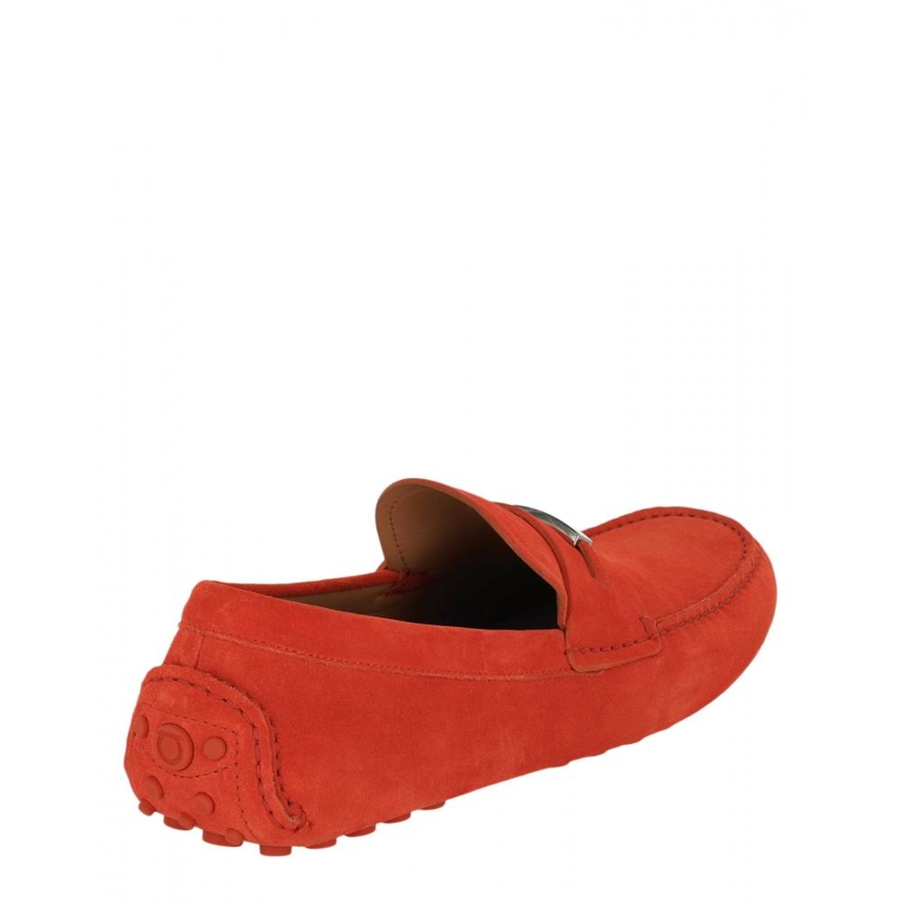 Salvatore Ferragamo Grenoble Suede Drivers Orange