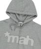 Mahagrid Mah Cut Off Applique Zip-Up Hoodie Gray(Mg2Fsmm492A)