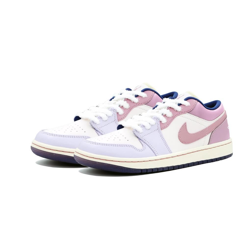 Jordan Air Jordan 1 Cushioning Slip Resistant Abrasion Resistant Low Top Basketball Shoes Women's Pink Purple DZ2768-651(Team-)-Random Packaging Bags