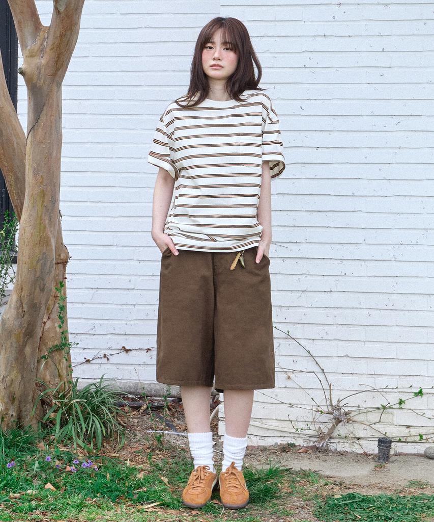FILLUMINATE Twill Cotton Bermuda Shorts - Brown