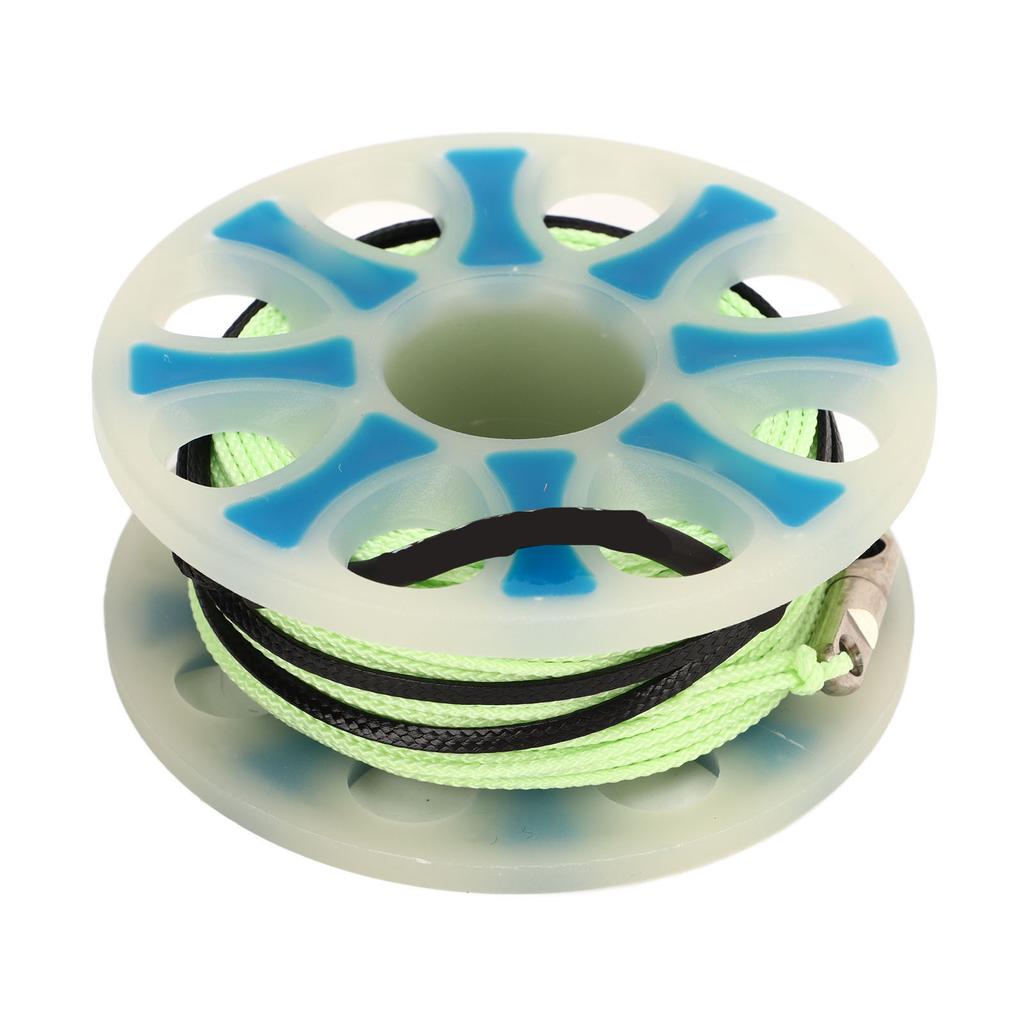 Finger Reel Diving Spool 30m Polyester Fiber Night Reflective Flat Line Lightweight Durable Diving Finger Reel with