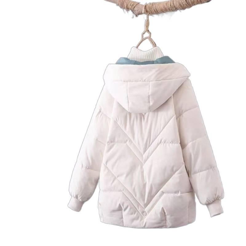 Neue Damen Kurz Winter Kapuzen Baumwolljacke Koreanische Version der Baumwolljacke Joker Brot und Kleidung