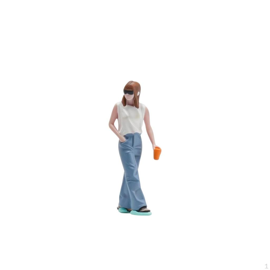 Female Figurine Hand-Painted 1/64 Scale Figure Collectible for