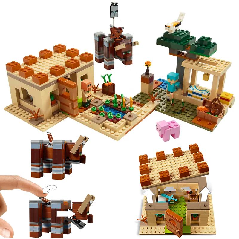 Compatible Series 21160 Gifts for Children Disaster Villagers Raid Predators Assembling Building Blocks Village Educational