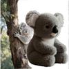 Koaly The Emotional Healing Plush Toy On Demand, Mimics Breathing & Heartbeat for Stress Relief, Soft Stuffed Animal for Adults & Kids, Grey, 10 Inch