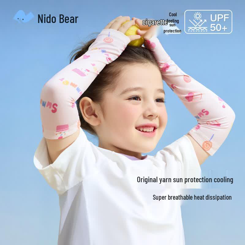 Nidoxiong Kids Cooling UV Protection Arm Sleeves Under 7 Years