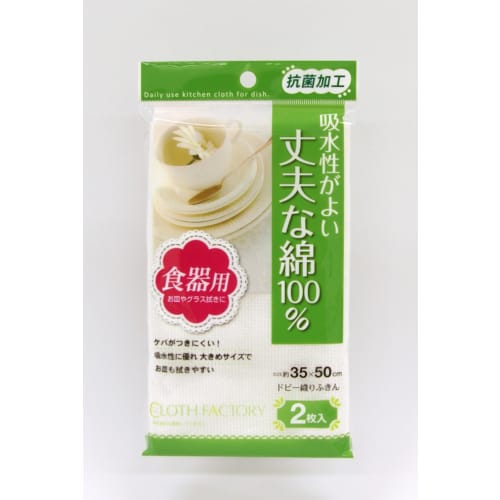 Towa Sangyo CF Antibacterial Dobby Weave Dishcloth, 2-Pack, 11833