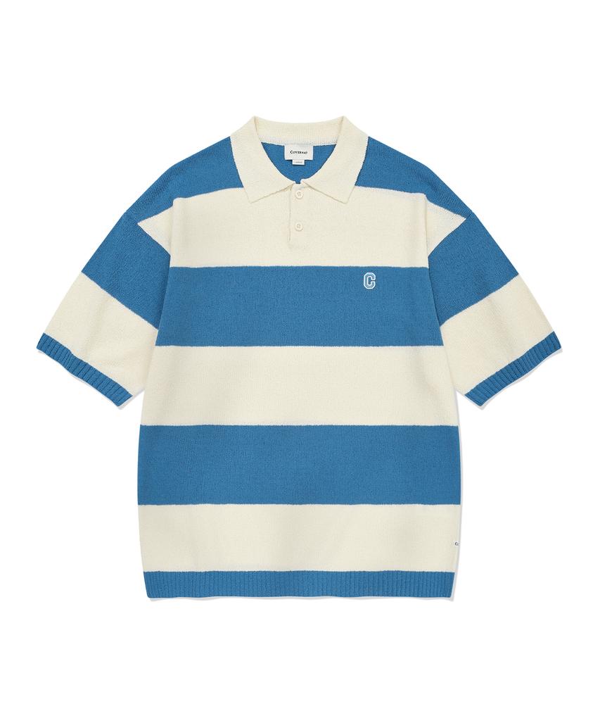 COVERNAT Rugby Half Knit Blue