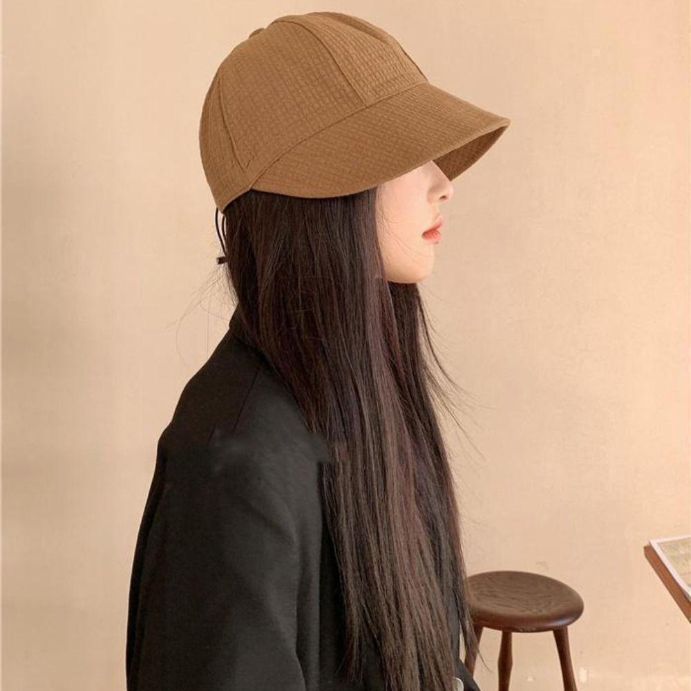 Quick-drying Waffle Bucket Hat Anti-UV Wide Brim Sun Hat Fashion Fisherman Hat  Travel