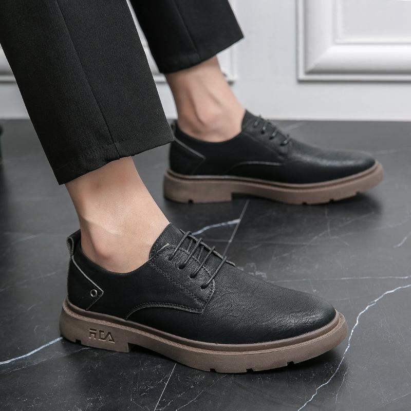 British Style Male Oxford Shoes Classic Leather Men's Sneakers Casual Business Shoes for Men New Comfort Formal Dress Footwear
