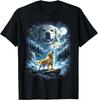Camiseta de Golden Retriever aullando a la luna S-3XL