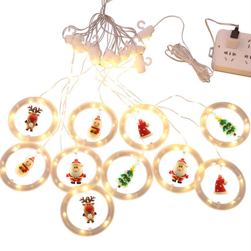 HEIXIE Christmas Star Curtain String Lights