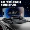 Car Phone Mount Number Plate Cellphone Mount 2-in-1 Non-Slip Suction Phone Holder Number Plate for Truck Vehicle Daily Commuting