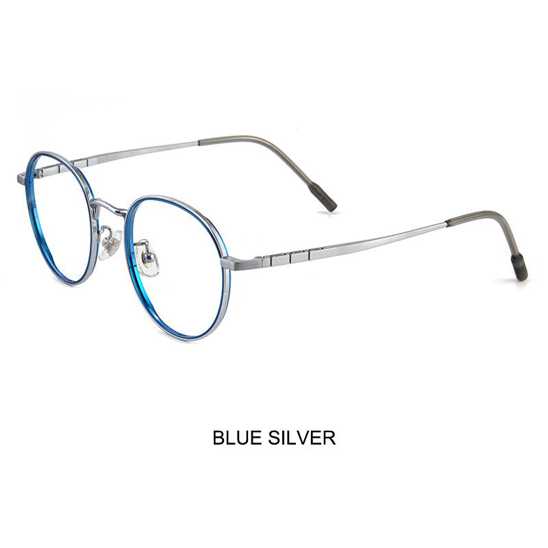 Retro Fashion Small Oval Two-Tone Women's Glasses Frame Ultralight High Quality Titanium Eyeglasses Frames New Style Spectacles