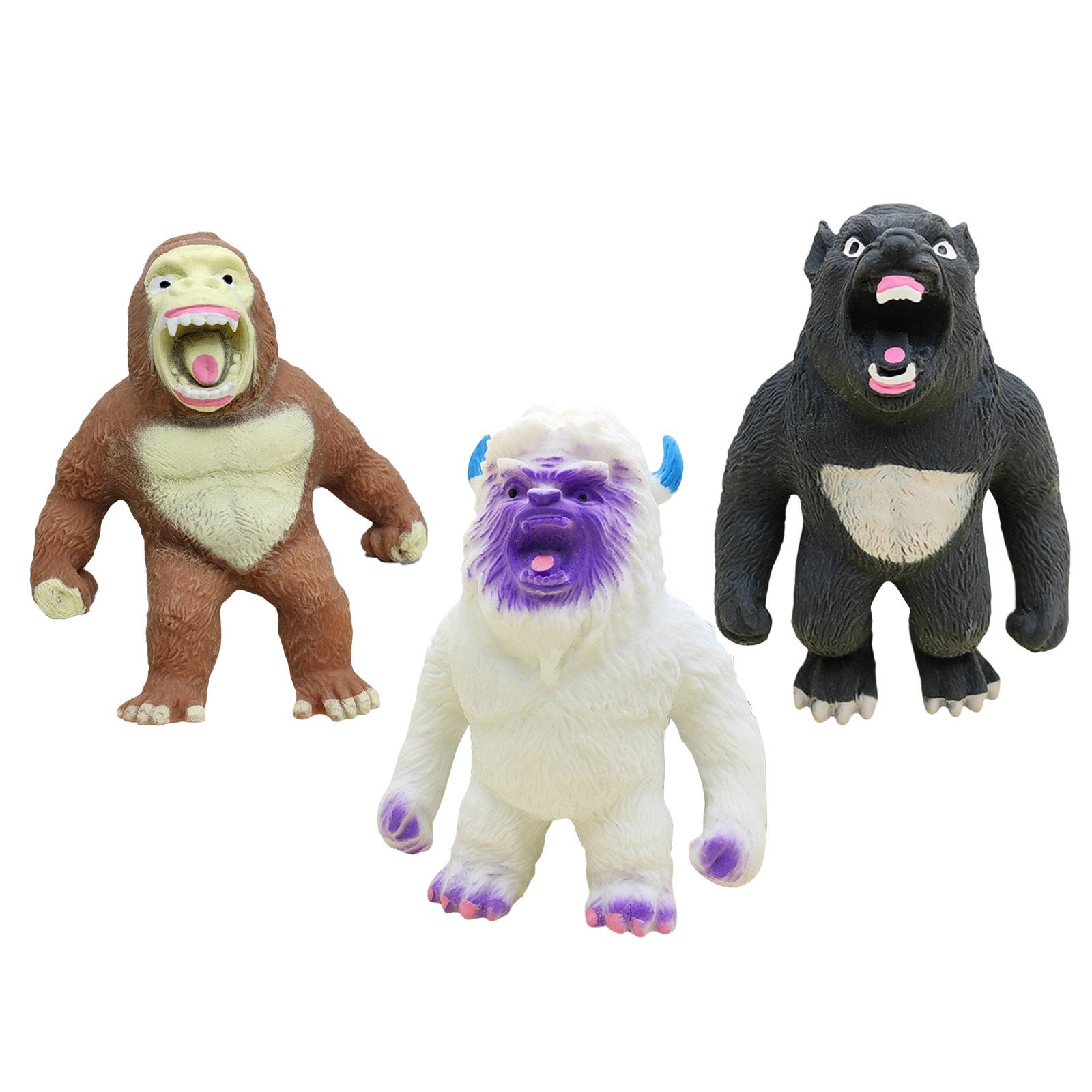 

Squishy Stress Relief Toy Set Featuring Werewolf Snowman Gorilla Figures Soft Flexible Material for Sensory Play and Hand Exercise One Size