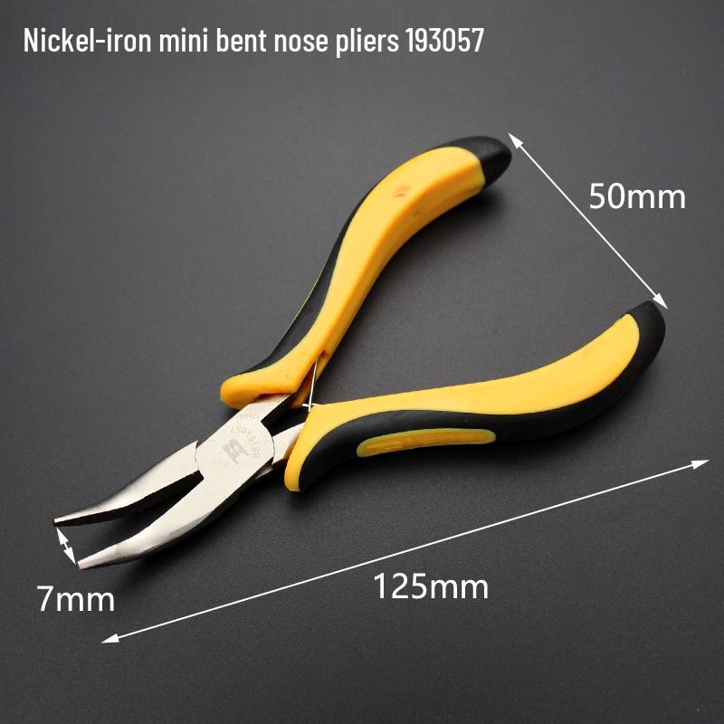 6" & 8" Bent Nose Pliers: Toothed Jaw for Nail Pulling & Object Retrieval, Crucible-Ready with Pointed Head.