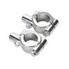 HANSWD Universal Motorcycle Handlebar Mirror Mount 10mm 7/8" Inch Aluminum Clamp (Chrome)