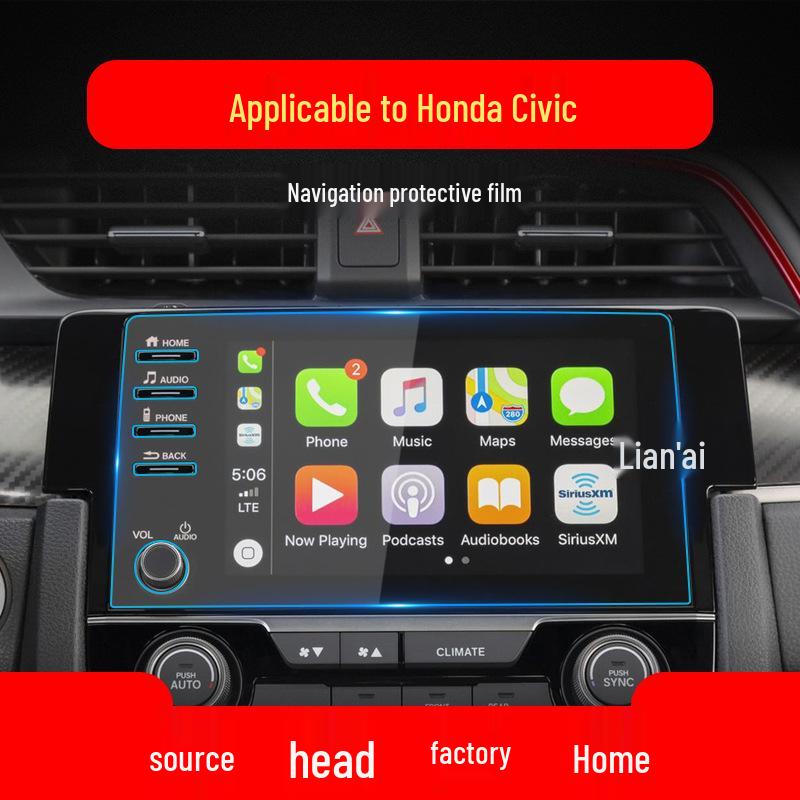 Tempered Glass Screen Protector for 25 Honda Civic Models' Center Console Navigation