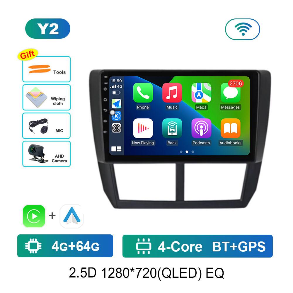 Android 14 Car Radio Multimedia Player for Subaru Impreza GH GE 2007 - 2011 GPS Navi WiFi QLED Touch Screen DSP Stereo 4G