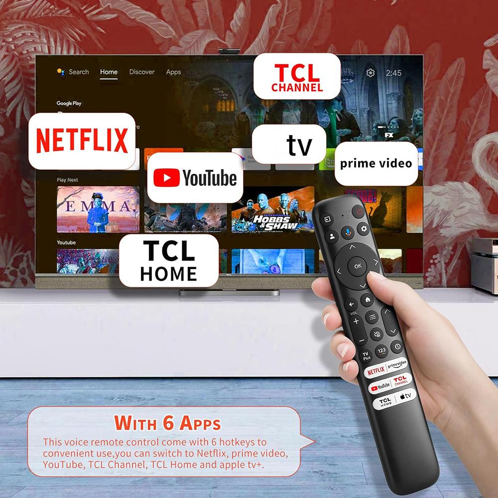 1 x Náhradní hlasový dálkový ovladač RC813 pro TCL Google TV Q6/Q7/ Q6/QM8/S3/S4