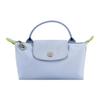 LONGCHAMP Le Pliage Green Cow Leather Trim Dumpling Bag Handbag Small Women's Light Blue (Unisex) Handbags 34175919P79