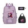 Demon Hunters KPop Demon Hunters Student School Bag Three-piece School Bag Zipper Pencil Case