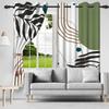 2pcs Nordic Style Blackout Curtains Green Leaves Moon Window Curtains Sun Simple Minimalism Nordic Lines Home Interior Curtains