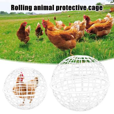 Kugelförmiger, beweglicher Hühnerstall, rollbares Geflügelgehege, runder Stall, Hühnerstall aus Kunststoff, Sicherheitskäfig zur Verhinderung von Hundebissen für Küken und Kaninchen