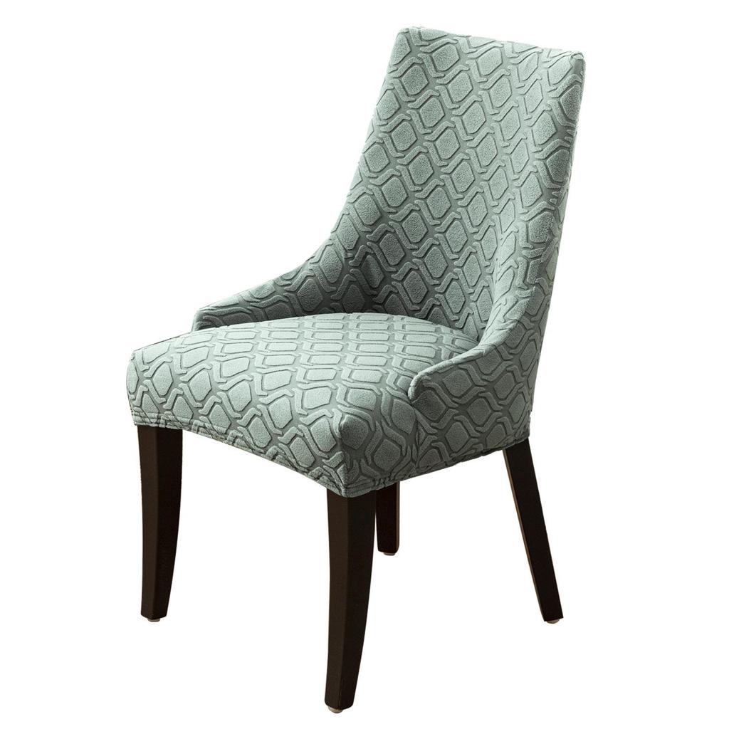 Solid Color Knitted Jacquard Chair Cover for Banquet and Home Decor, Fits Irregular Armchairs