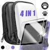 4 In 1 For R36S/R35S Screen Protector Tempered Glass Film & Game Console Storage Bag EVA Portable Protective Case For R36S/R35S