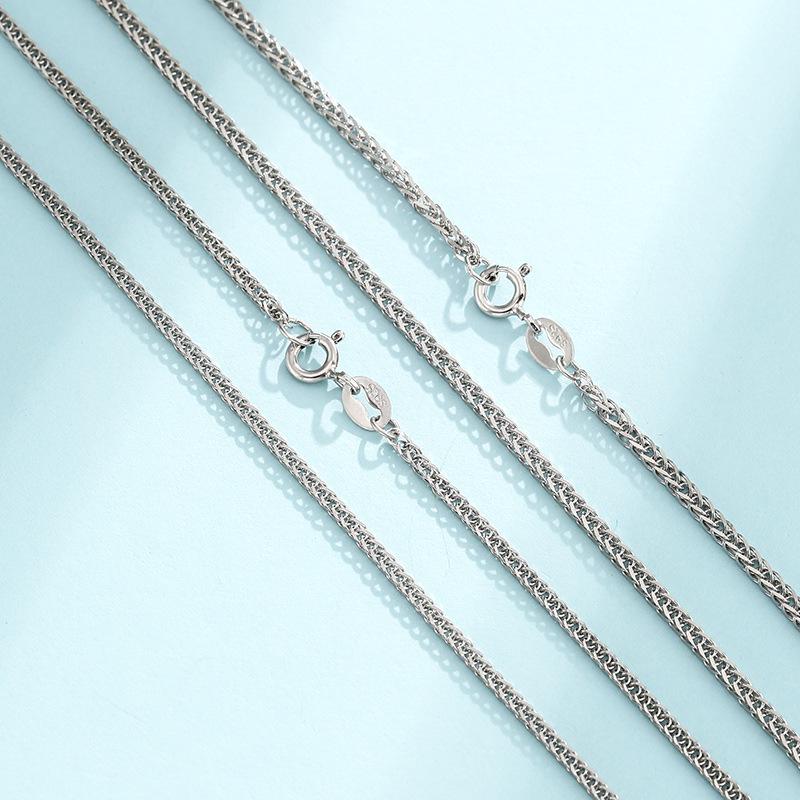 925 Sterling Silver Chopin Necklace Chain for Women & Men - Simple Clavicle Design