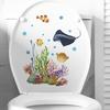 Leuchtet im Dunkeln Toilettenaufkleber Unterwasser Toilettensitzbezug Aufkleber Meeresleben Tiere Abnehmbar Wasserdicht Abziehen