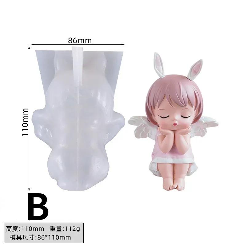

Ручная работа Креативные Милые Мультяшные Формы Ангел Принцесса Свеча Силиконовая Форма Крыло Девочка Торт DIY Форма для Изготовления Аксессуары Инструменты B