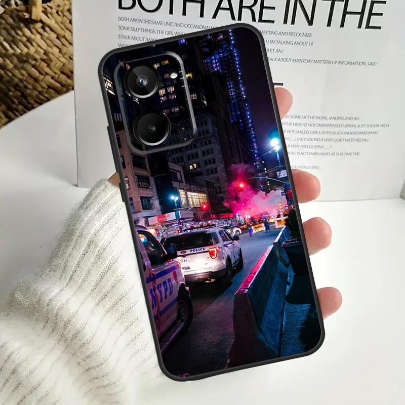 

Чехол Police Car для Realme 15 Pro 10 11 12 13 14 Pro Plus C67 C65 C63 C61 C55 C53 C51 C35 C71 C75 GT7 Realme C25 C25s