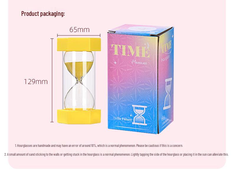 Hexagonal High-End Drop-Proof 5-Minute Glass Timer Ornament