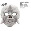 Realistic Bone Texture Mask Halloween Skeleton Mask Horror Fanged Skull Distressed Vintage Style Full Face Cosplay for Costume Party Props