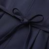 Xiangying V-Neck Navy A-Line Midi Dress