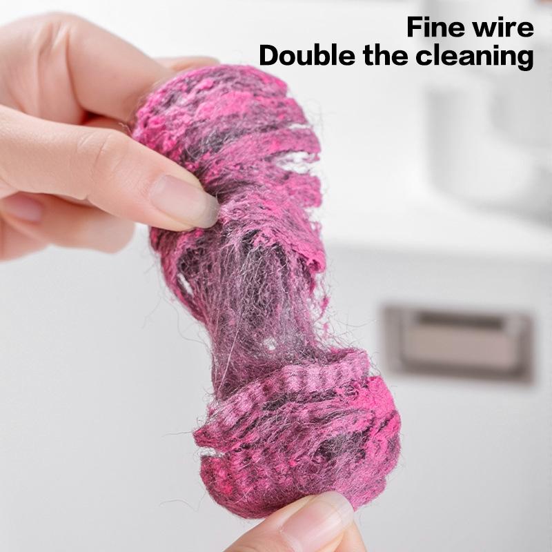 Ocelové vlněné mýdlové polštářky 10 ks drhnoucích polštářků, houbiček na čištění domácnosti, předem namýdlených polštářků na čištění nádobí, hrnců, pánví a trub