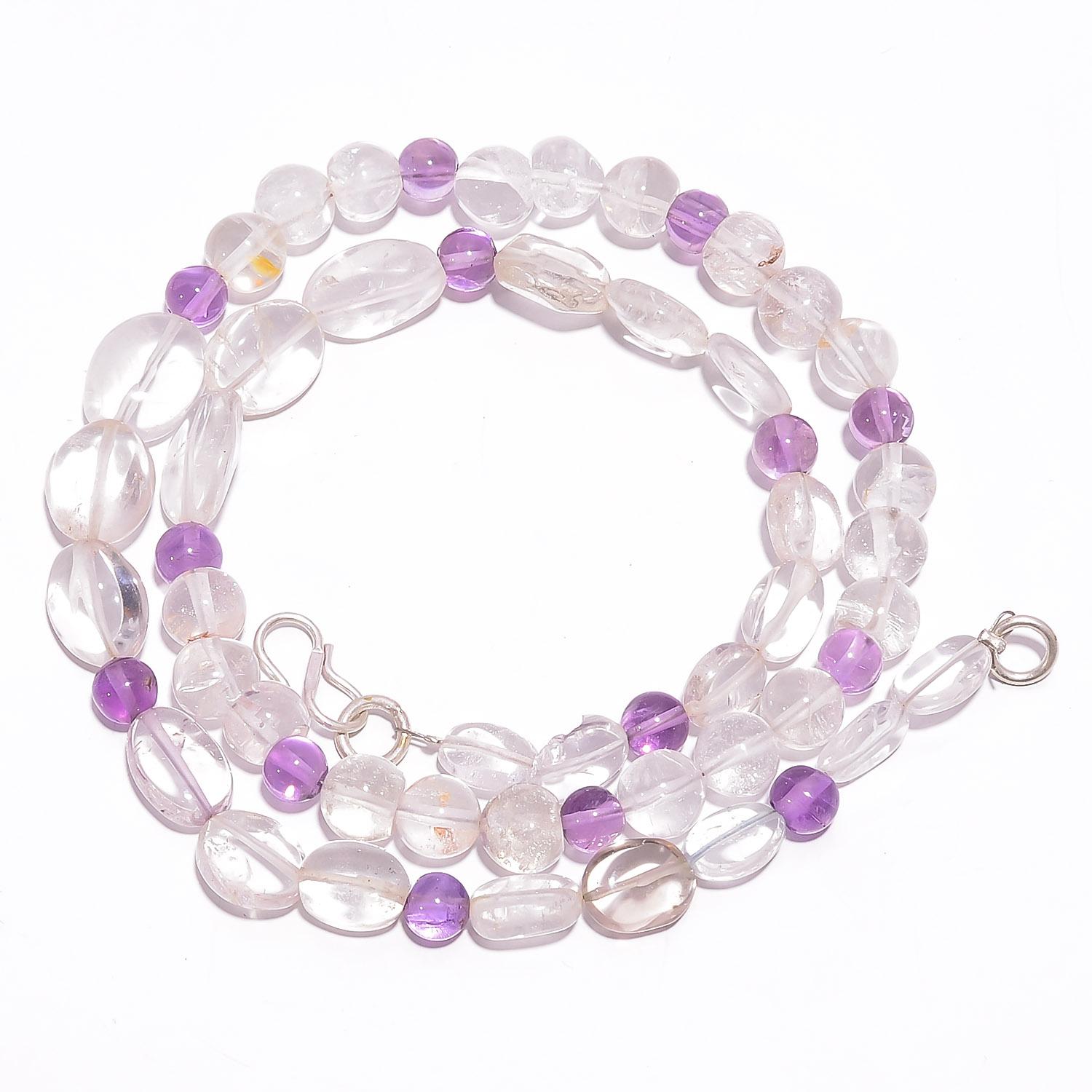 

Натуральный Кристалл Аметист Драгоценный Камень Гладкие Бусины Ожерелье 5-13 мм 18 UB-7845 UB-7845