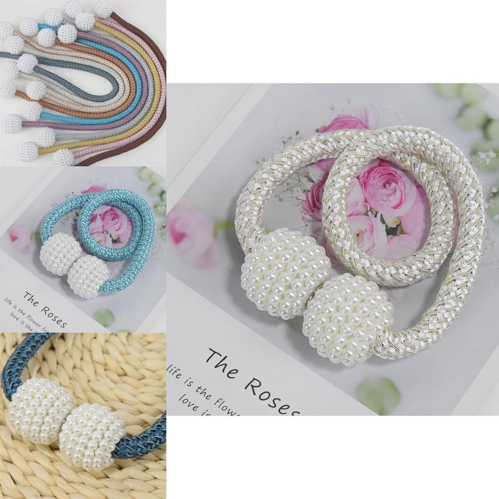 Elegant Magnetic Curtain Tiebacks With Braided Ball Buckle For Stylish Drapery