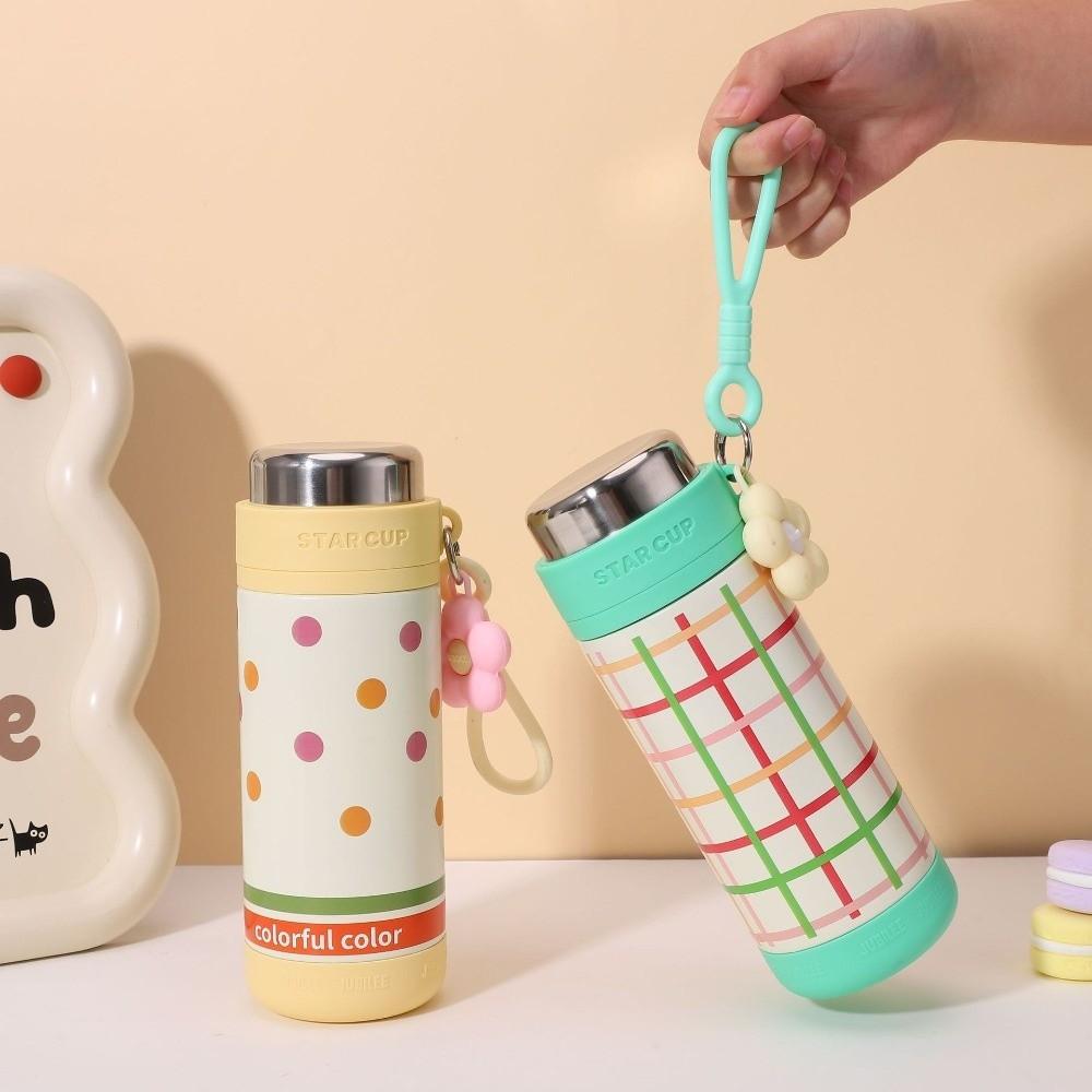 Portable Stainless Steel Thermos Mug Elegant Water Cup Dust Proof Thermos Cup  Student