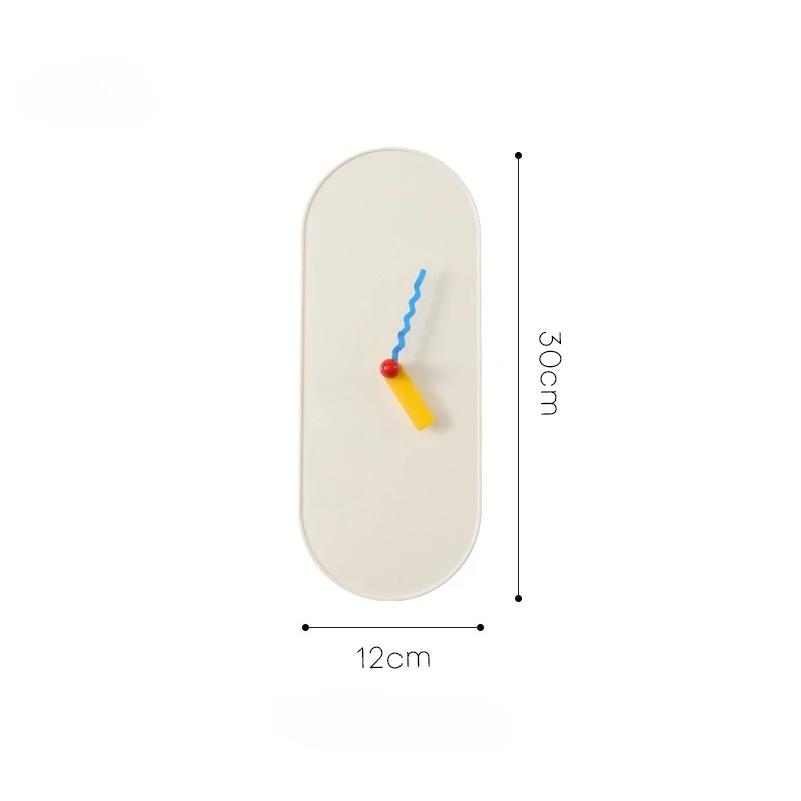 Home Decor Cream Style ABS Wall Clock Living Room Decoration Desktop Silent Wall Clock Vertical Clock