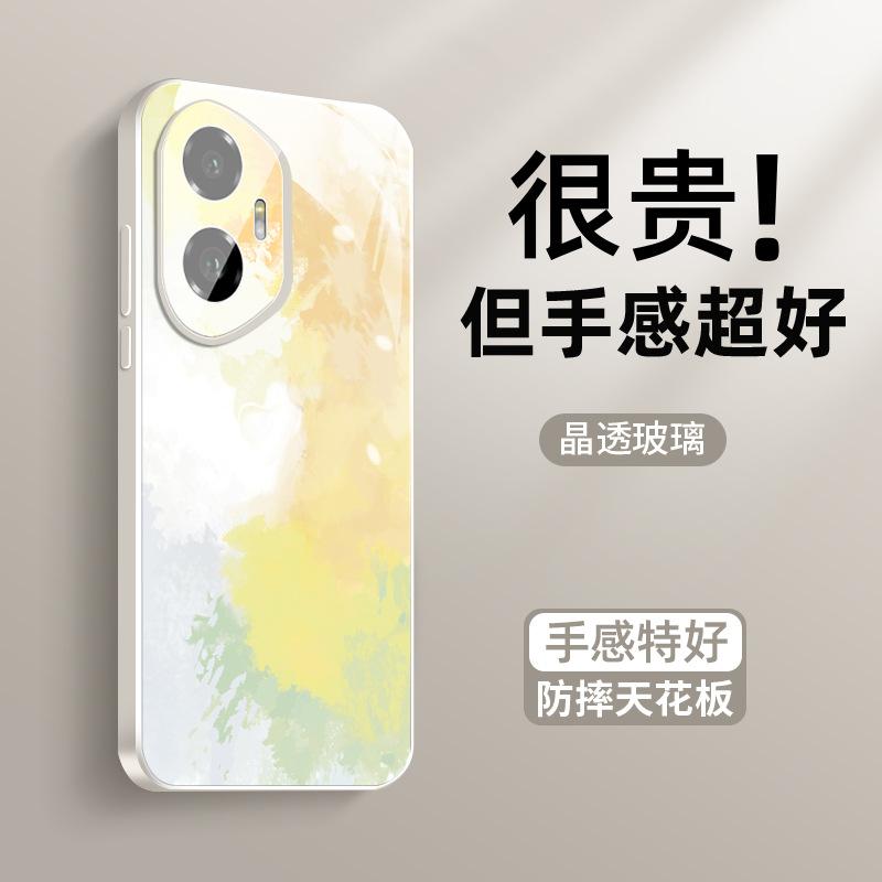 Applicable to Honor 300 mobile phone case Honor new watercolor design 300pro ice heat dissipation glass 200 with mirror