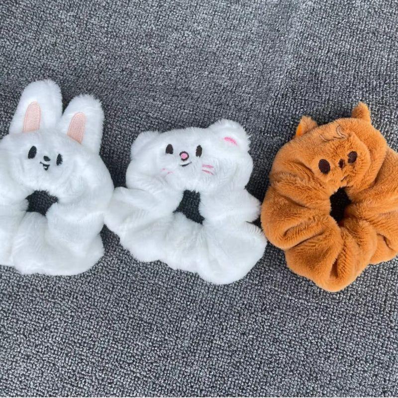 Muñeca Skzoo Straykids Coreano Goma para el pelo Wolfchan Leebit Dwaekki Hanquokka Jiniret Bbokari Diadema Disfraz de Concierto para Fans Scrunchie