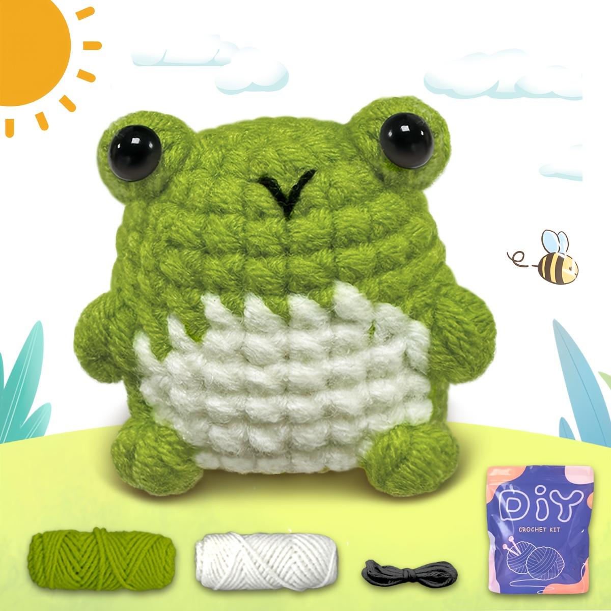 

1pc/2pcs YAMAXIN Amigurumi Crochet Kit, Mixed Color Fabric Frog Craft Set, All Seasons DIY Handmade Amphibian Plushies тёмно-синий