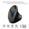 ZELOTES F-36A 2.4G Wireless Mouse Charging Blu-ray 6-button Optical Mouse 3 Level DPI Black